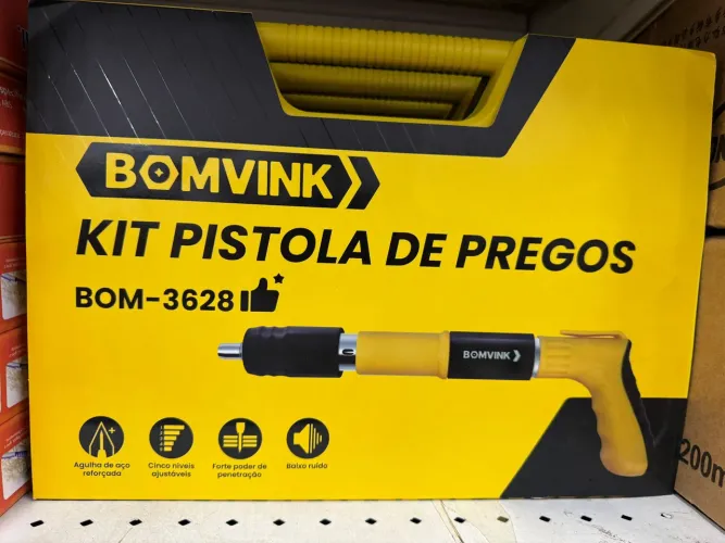 Pistola de pregos aço e concreto 5 níveis potência 