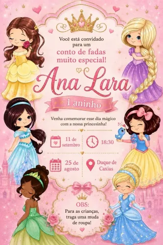 Convite de aniversário
