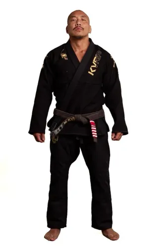 Kimono de Jiu Jitsu KVRA Gold Preto A3