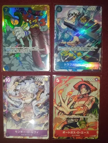 Cartas One Piece Originais Luffy Gear 5 Ace Law Sabo Zoro Usopp Shanks Doflamingo NM