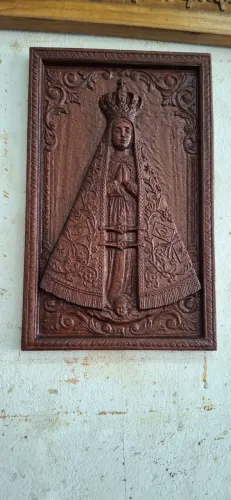 Quadro Nossa Senhora Aparecida 19x30 Madeira de lei