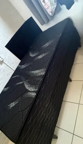 Cama Box Solteiro + Colchão Umaflex - Ótimo Estado