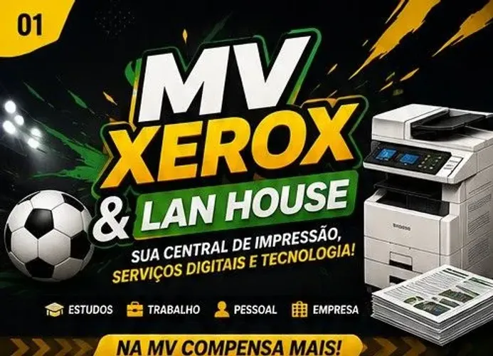 ? Xerox, Impressão Colorida, Currículos e Revelação de Fotos | MV Xerox & Lan House