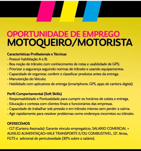 Oportunidade de emprego