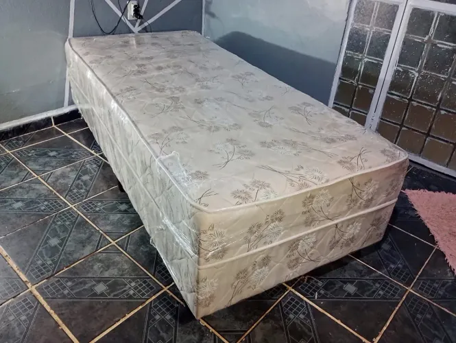 Cama Box Solteiro De Espuma Higienizada