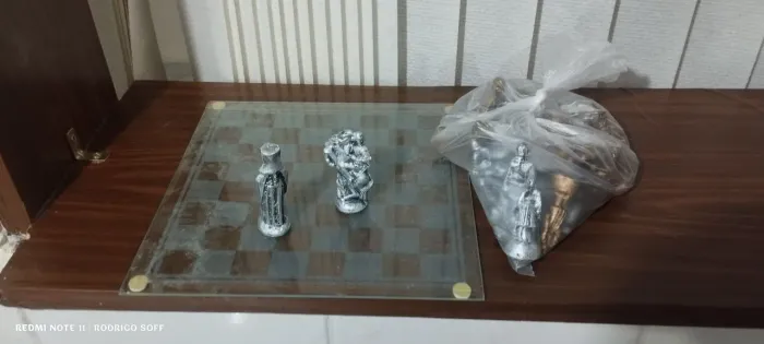 Jogo xadrez vidro