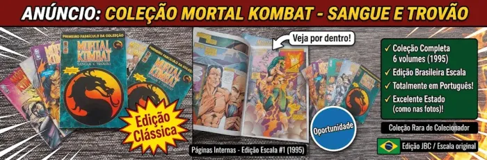 HQ Mortal Kombat - Sangue e Trovão completa (1 ao 6) - editora escala