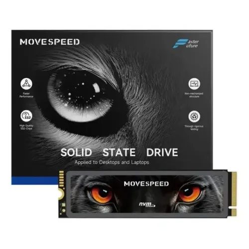 SSD 1TB 7450 NVMe M.2 PCIe 4.0 MoveSpeed Panther 7450MB/s - Impecável