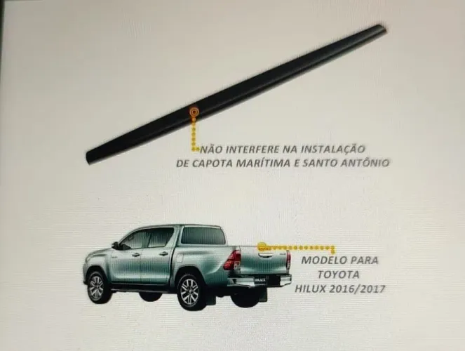 Protetor borda da tampa traseira hilux