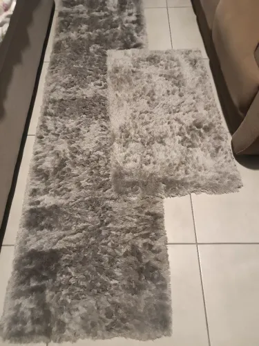 Kit de 2 tapetes peludos