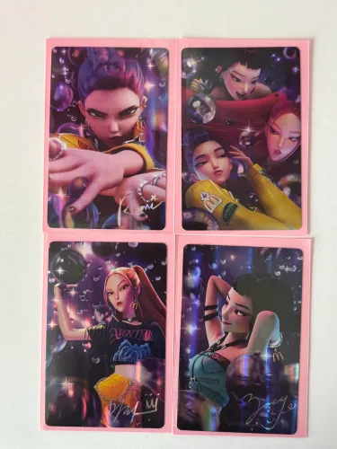 HUNTR/X kpop demon hunters - photocards mc donalds - não acompanha a capinha rosa