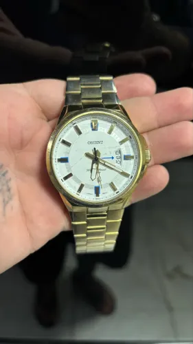 Relógio orient mgss1216 dourado masculino 