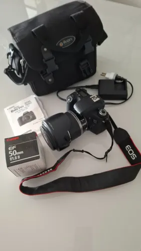 Canon EOS 760D (T6s) + Lente 18-200mm + Lente 50mm 1.8 - Kit Completo e Impecável
