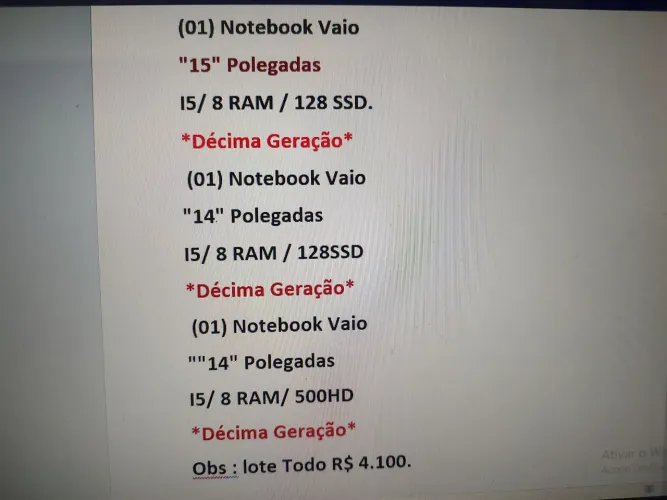 Notebook Vaio