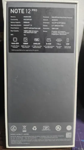 Smartphone redmi note 12 pro 4G infinix