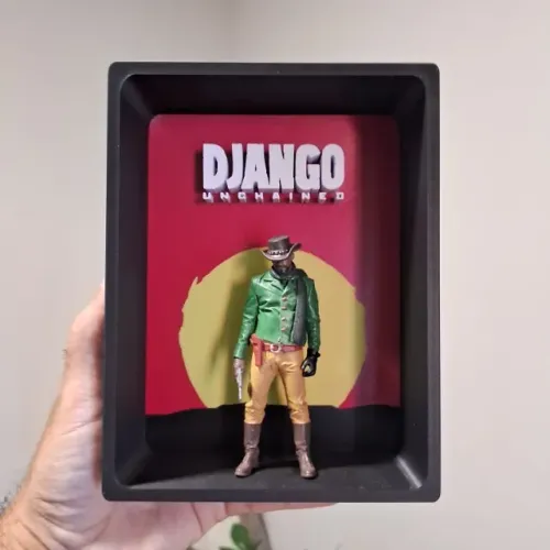 Quadro 3D do filme "Django Livre"
