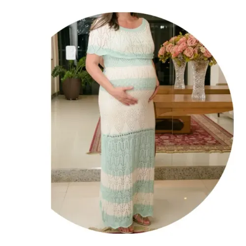 Vestido de renda para as gravidinhas