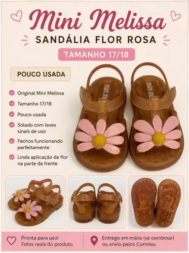 Mini Melissa de margaridas
