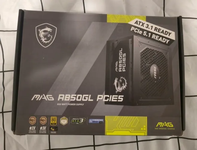 NOVA - Fonte MSI MAG A850GL, 850W, 80 Plus Gold
