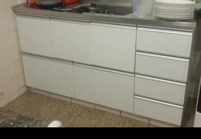 Pia de inox com armário 160X60