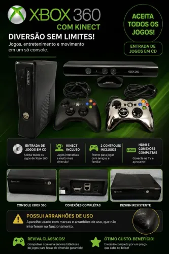 XBOX 360 + KINECT À VENDA! ?