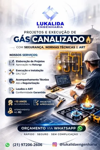Projetos e Instalação de Gás Canalizado | Teste de Estanqueidade | ART
