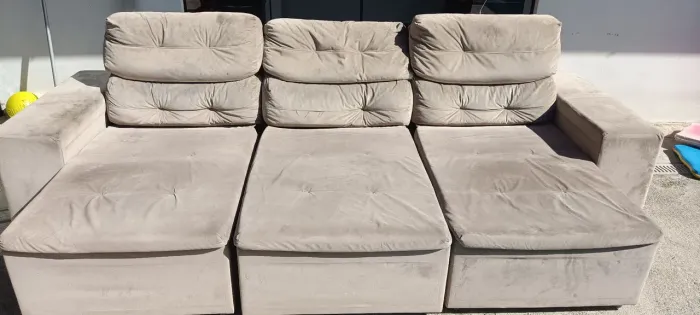 Sofá retrátil 3 peças 