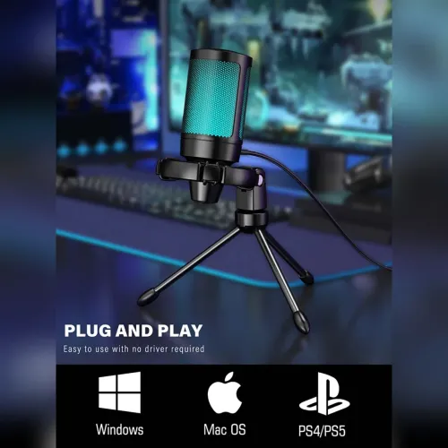 Microfone Fifine Ampligame A2 - compatível com PS5 - Lacrado!