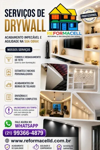 Serviços de Drywall e Decorações em gesso