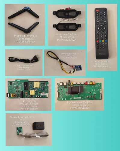Peças e Placas (Variados)<br>TV Philco 48 polegadas<br>Modelo: PTV48A12DSGWA