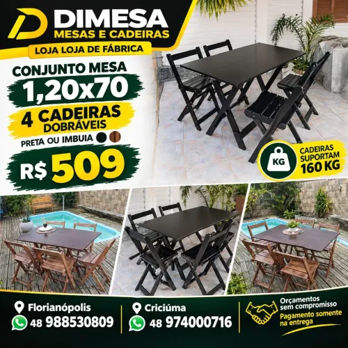 Venda de mesas e cadeiras. Para bares e restaurantes. Pague na entrega. *