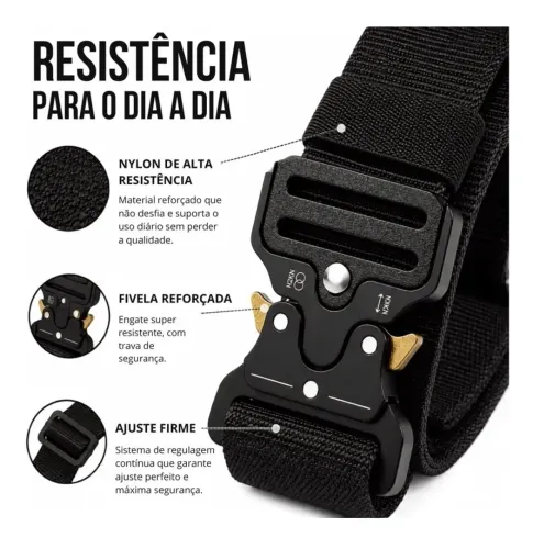 Cinto tático militar preto