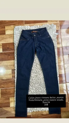 Calça jeans cintura baixa ,marca NonaVentura .