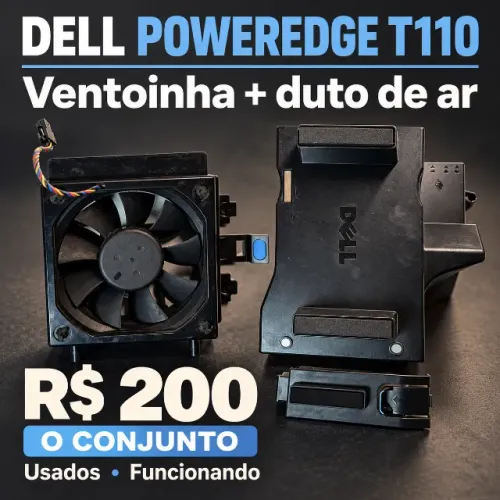 Cooler Ventoinha com Suporte + Duto de Ar Dell PowerEdge T110