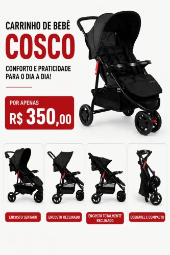 Carrinho de bebê Cosco