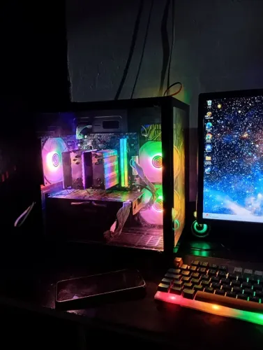 Pc gamer completo com cadeira gamer e monitor