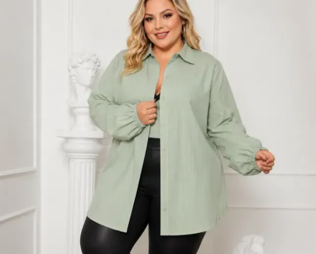 Camisao e cropped plus size tamanho G1 Veste até 50