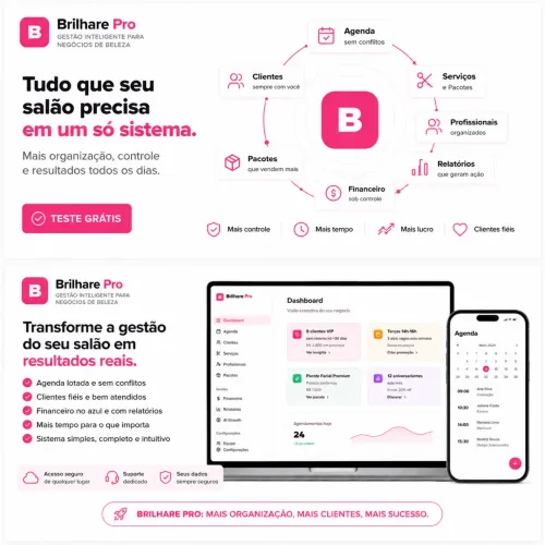 Brilhare Pro | Assistente Virtual para Salão