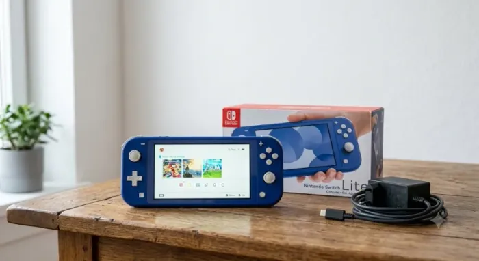 Nintendo Switch Lite Azul Desbloqueado Completo + Case, Capa Ergonômica e Caixa