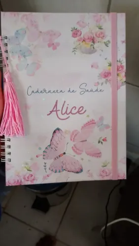 Caderneta de menina Alice