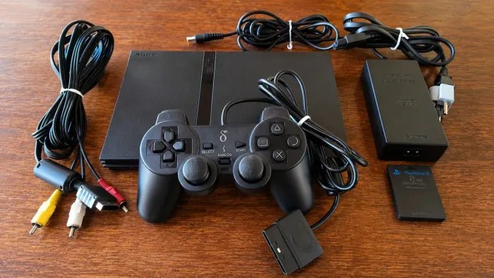 PlayStation 2 Slim Completo + Controle + Memory Card + Jogos