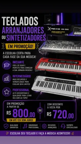 Teclados arranjadores e sintetizadores