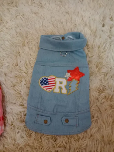 Jaqueta jeans para seu  pet( novo) tamanho G