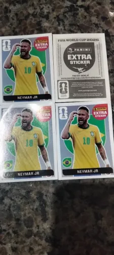 Figurinhas da copa 2026 legende prata de Neymar
