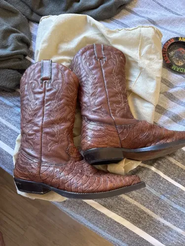 Bota couro de avestruz legitimo