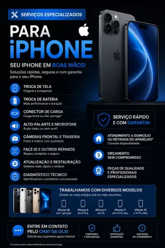 Serviços especializados para iPhones 