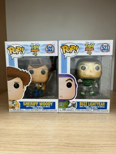 Funkos Pop! Toy Story 4 | Sheriff Woody #522 & Buzz Lightyear #523 Novos! Lacrados!