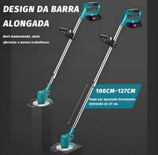 Cortador de grama elétrico recarregável 