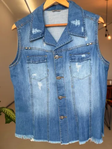 Colete Jeans G Destroyed Ricacci