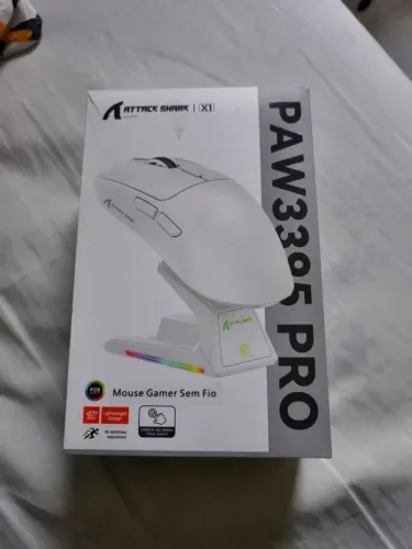 Mouse Gamer sem fio Attack Shark X1 Preto